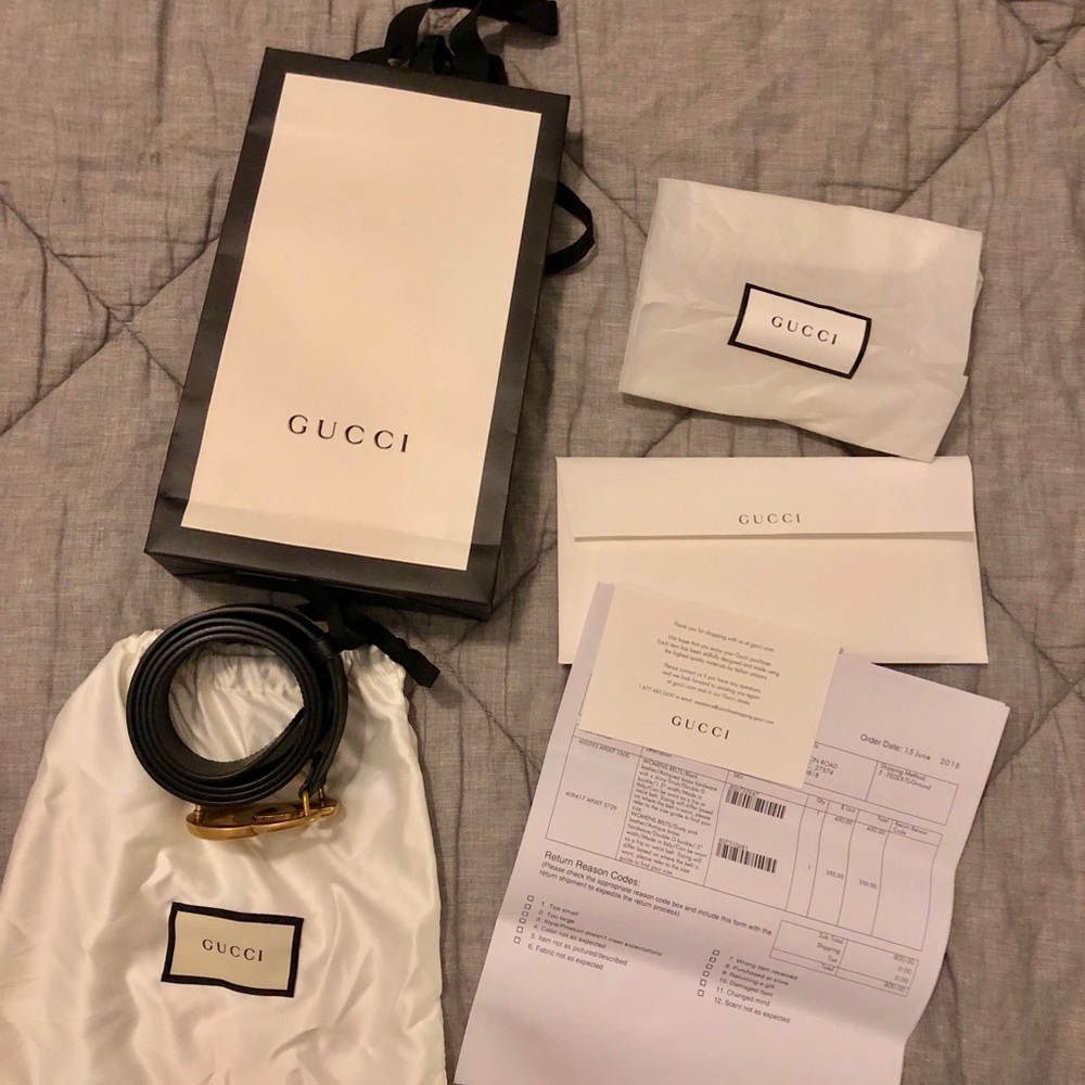 Large Gucci Belt with Reciept Size 95